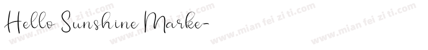 Hello Sunshine Marke字体转换